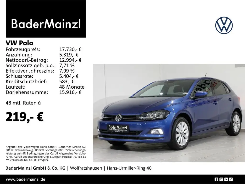 Photo 1 : Volkswagen Polo 2020 Essence