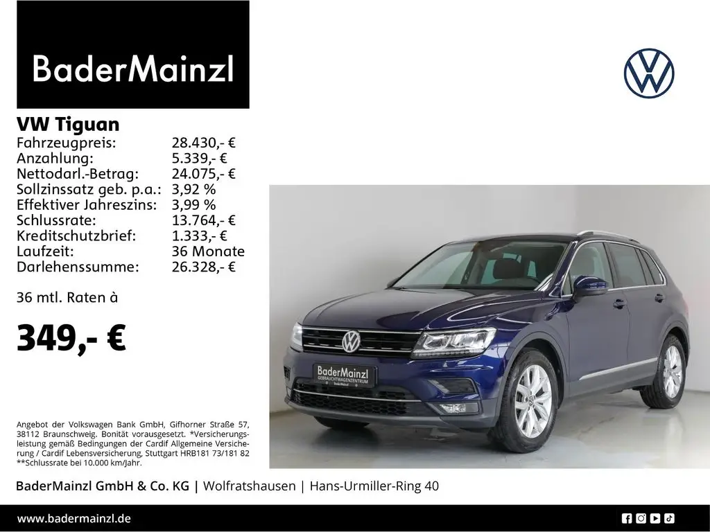 Photo 1 : Volkswagen Tiguan 2020 Diesel