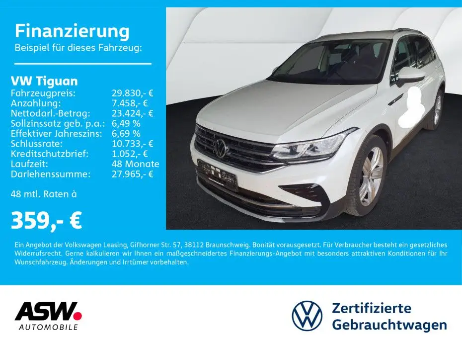 Photo 1 : Volkswagen Tiguan 2021 Diesel